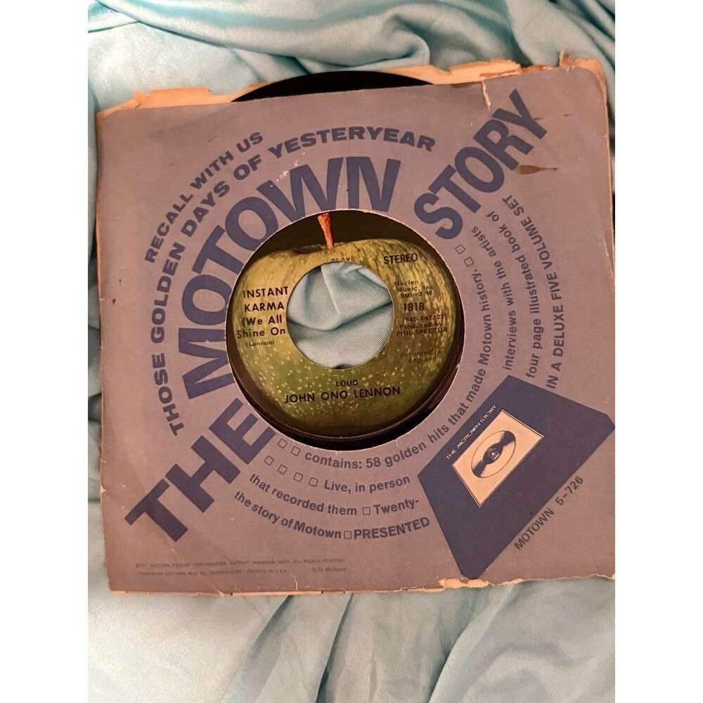 Vintage John Lennon “Instant Karma”(We all shine on) 45rpm Vinyl Record